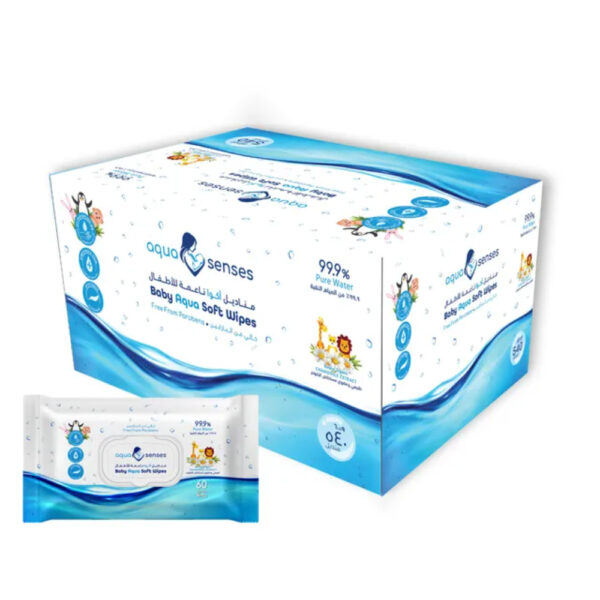 Aqua Senses – Aqua Soft Baby Wipes – Pack of 60 – 540s
