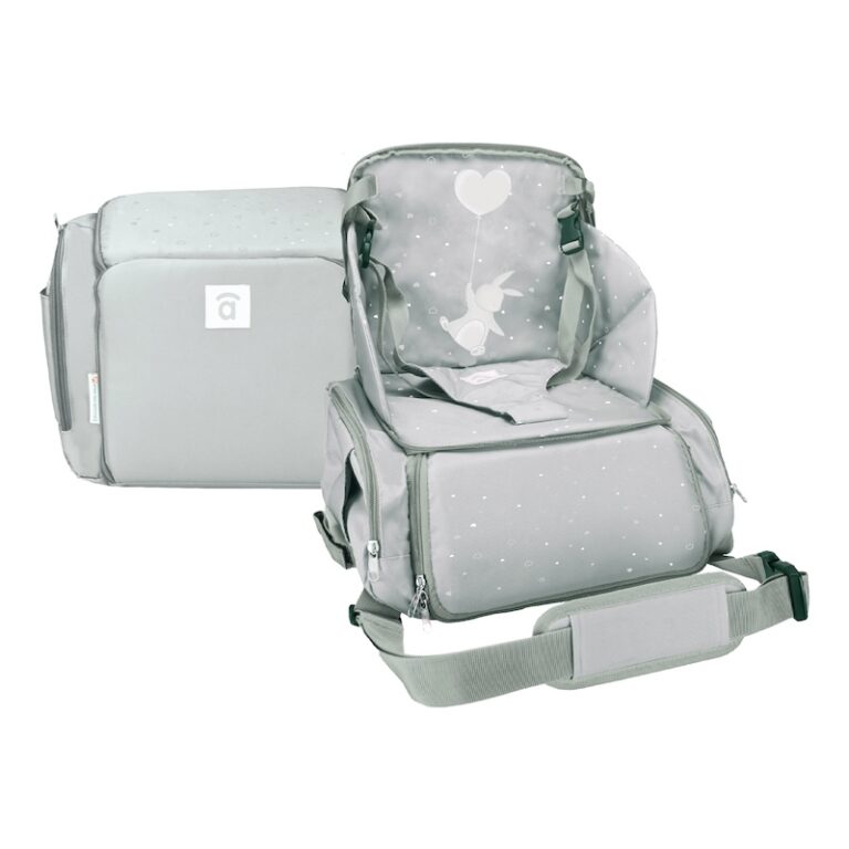 Asalvo - 2 in 1 Booster Seat & Stroller Bag - Sushi - Grey