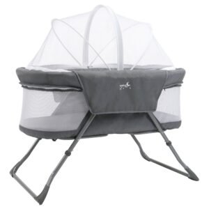 Teknum – Moses Rope Basket with Stand – Grey