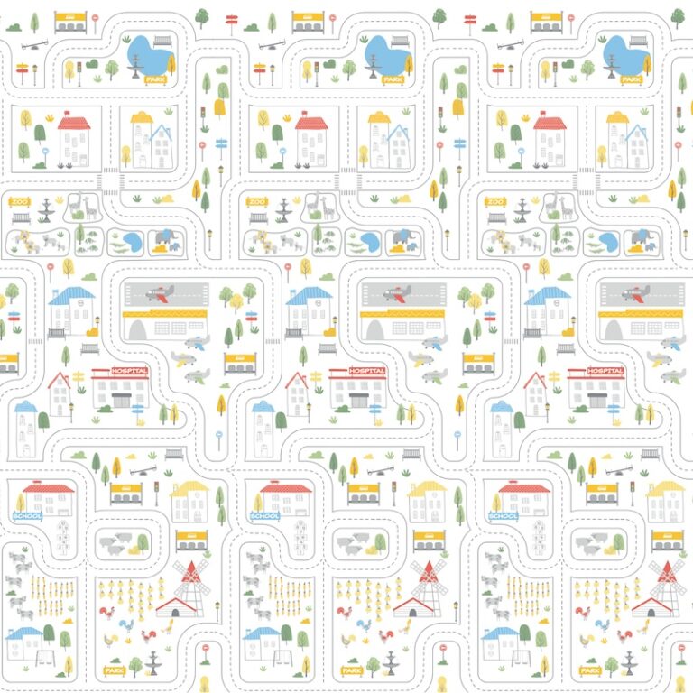 Asalvo - Play Mat 2 in 1 Double Side Foldable XL - Farm City
