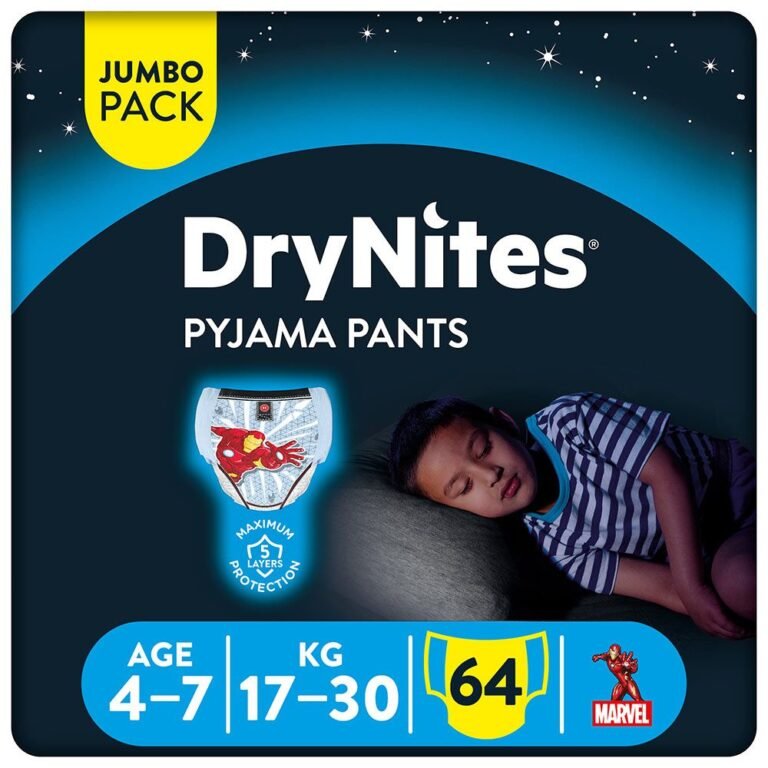 Huggies - Drynites Pyjama Pants, 4-7 Y, Boy, 17-30 Kg - 64 Bed Wetting Pants