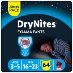 Huggies – Drynites Pyjama Pants, 3-5 Y, Boy, 16-23 Kg – 64 Pants
