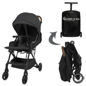 Teknum – 3-in-1 Pram Stroller Sleeping Bassinet Grey and Infant Car Seat