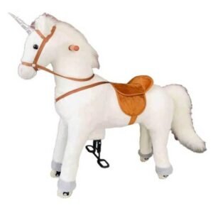 Lovely Baby - Mechanical Rideon Toy - White