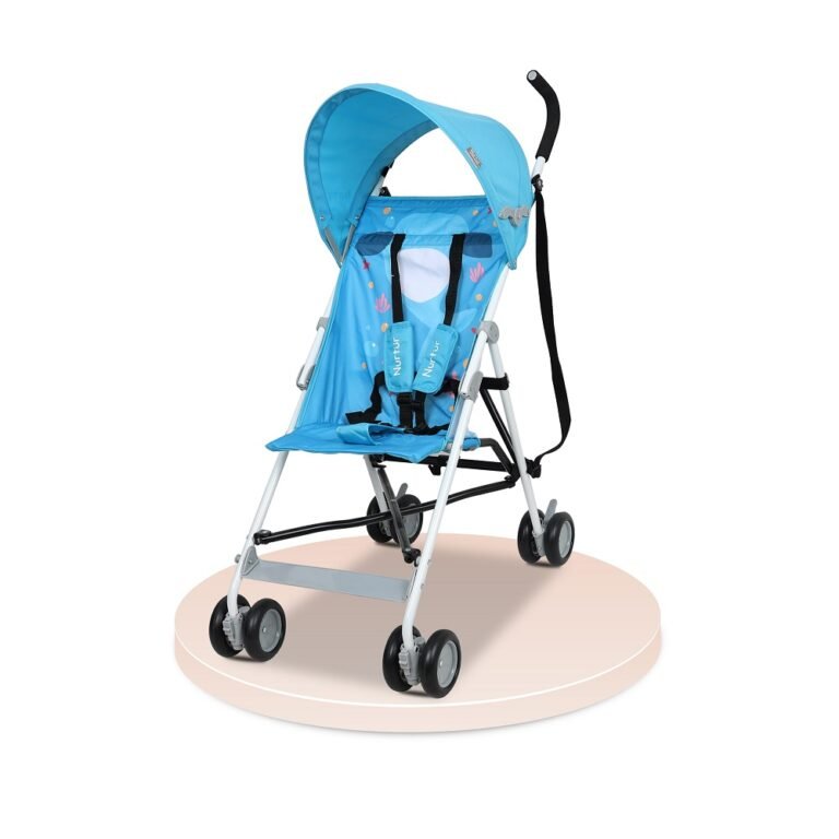 Nurtur - Rex Buggy Stroller Multicolor Lightweight Stroller with Compact Fold - Printed Blue