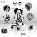 Nurtur Rex Buggy Stroller Multicolor Lightweight Stroller with Compact Fold – Light Blue