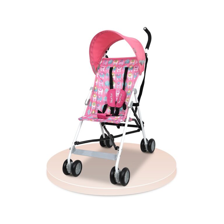 Nurtur - Rex Buggy Strolle Multicolor Lightweight Stroller with Compact Fold - Pink