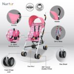 Nurtur – Rex Buggy Strolle Multicolor Lightweight Stroller with Compact Fold – Pink