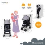 Nurtur Archer Baby/Kids Lightweight Stroller – (0-36 months) – Grey