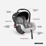 Babydoes – Baby Car Seat with Full Body Support Cushion (Upto 13 kg) – Grey