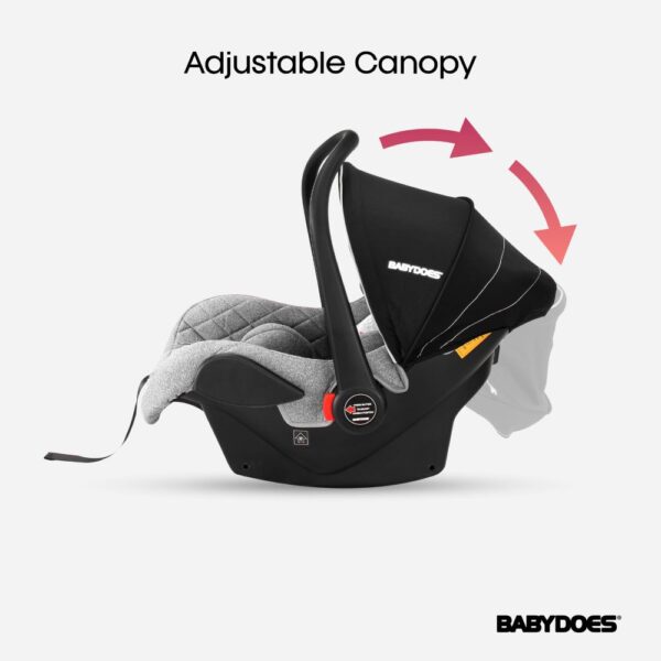 Babydoes – Baby Car Seat with Full Body Support Cushion (Upto 13 kg) – Grey
