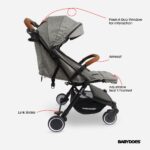 Babydoes – Esmio Travel Lite Shock Proof Baby Stroller (Up to 20 kg) – Grey