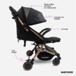 Babydoes – Travel Lite Shock Proof Baby Stroller (Up to 20 kg) – Esmio Gold Black