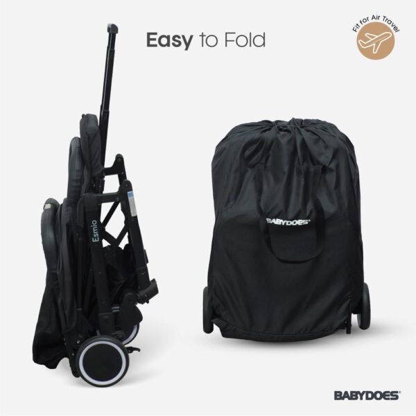 Babydoes – Travel Lite Shock Proof Baby Stroller (Up to 20 kg) – Esmio Gold Black