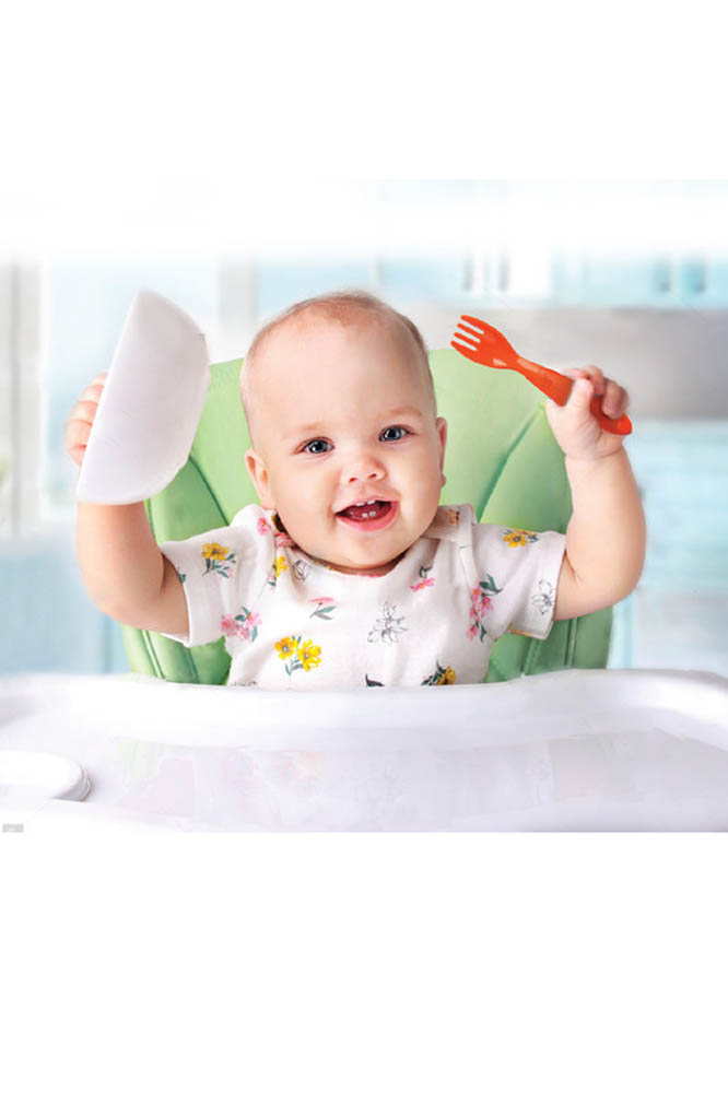 Babyjem - Baby Spoon And Fork Set Red 12 Months+