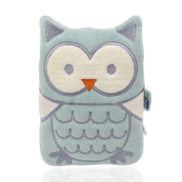 Babyjem - Cherry Seeds Filled Velvet Colic Pillow Owl - Green 0 Months+