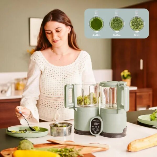 Babymoov – Nutribaby Glass 4 In 1 Eco Food Station – Celadon Green