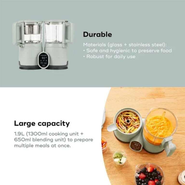 Babymoov - Nutribaby Glass 4 In 1 Eco Food Station – Celadon Green