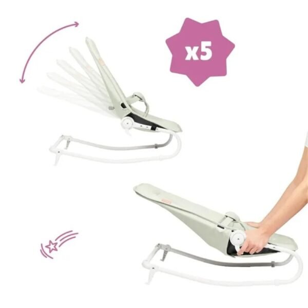 Badabulle – Foldable Bouncer Baby Chair Rocker – Lichen