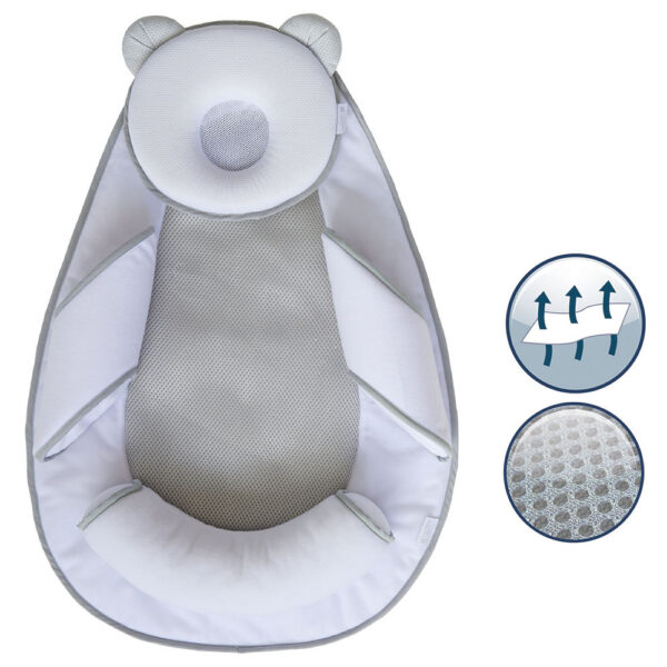 Candide – Air With Panda Baby Pad/ Sleeping Pod – White/Grey