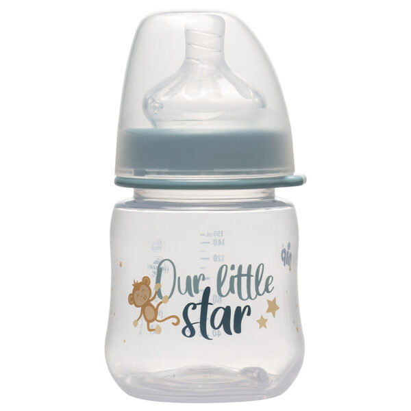 Nip – Wide Neck PP Silicone Bottle 150Ml – Star Blue