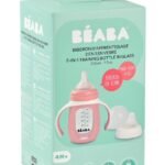 Beaba – 2-in-1 Learning Bottle 210ml + Silicone Sleeve – Old Pink
