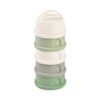 Beaba – 4 Compartments Formula Milk Container – Cotton white And Sage green
