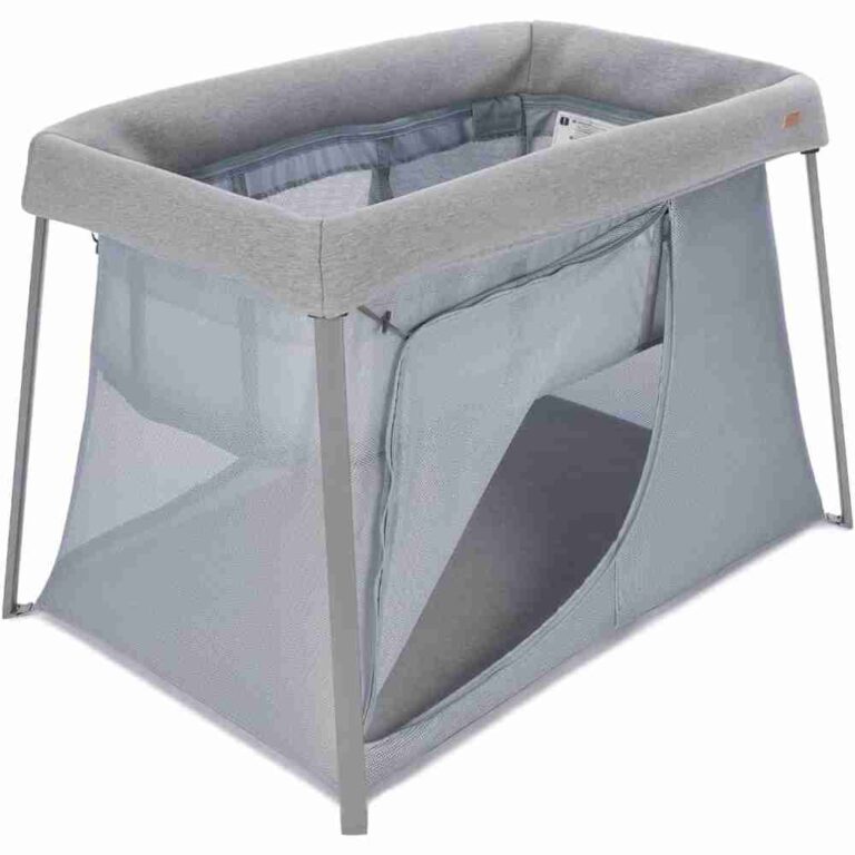Beaba 4-in-1 Travel Cot Pebble – Portable Baby Bed, Playpen & Bassinet