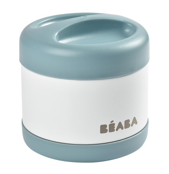 Beaba - Thermo-Portion 500ml - Baltic Blue And White