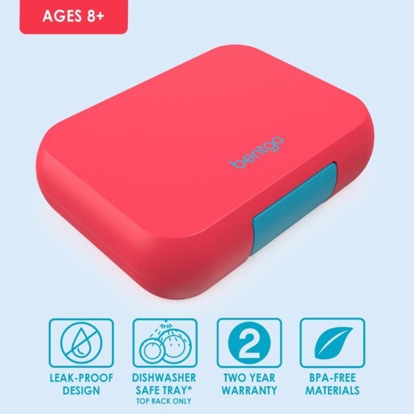 Bentgo – Pop Lunchbox – Flame Red/Turqooise