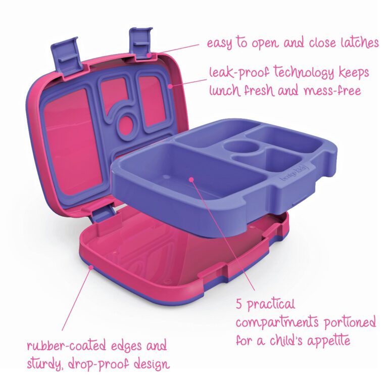 Bentgo - Bento Style Kids Brights Lunch Box - Fuchsia