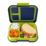 Bentgo – Pop Lunchbox with Removable Divider – Navy Blue/Chartreuse