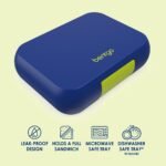Bentgo – Pop Lunchbox with Removable Divider – Navy Blue/Chartreuse
