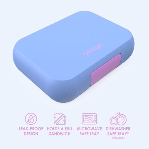 Bentgo – Pop Lunchbox with Removable Divider – Periwinkle/Pink