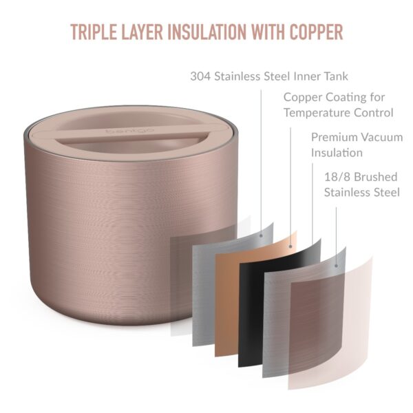 Bentgo – Stainless Steel Insulated Food Container – Rose Gold