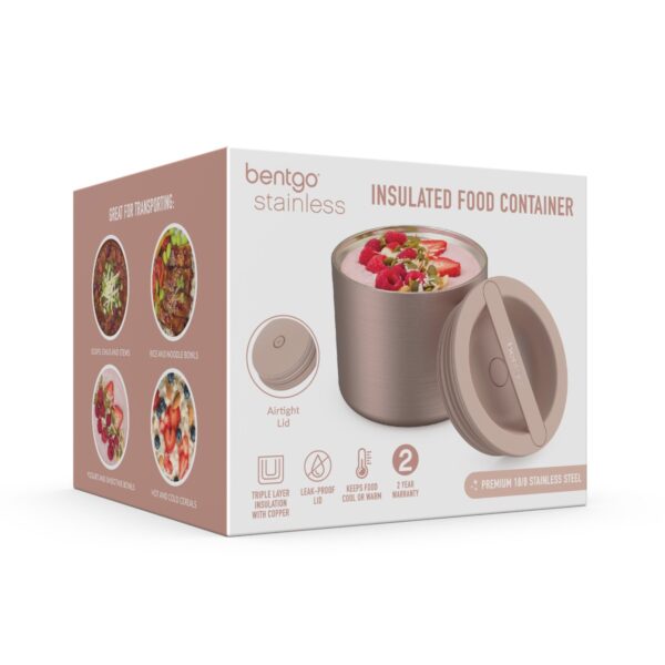 Bentgo – Stainless Steel Insulated Food Container – Rose Gold