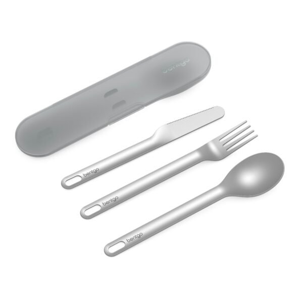 Bentgo – Stainless Steel Travel Utensil Set – Gray