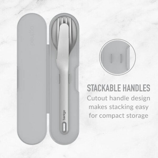 Bentgo – Stainless Steel Travel Utensil Set – Gray