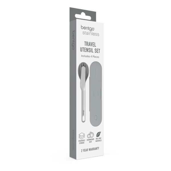 Bentgo – Stainless Steel Travel Utensil Set – Gray