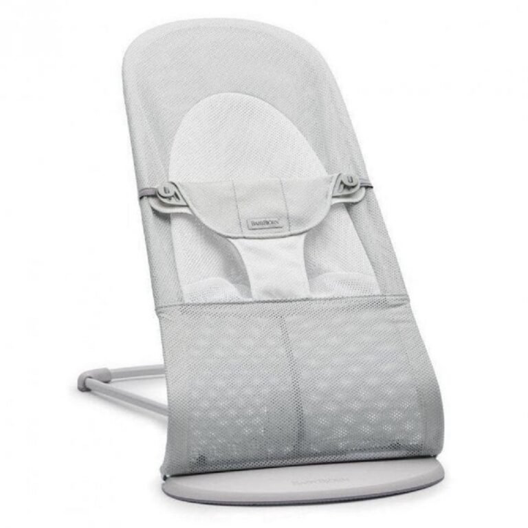 Babybjorn Bouncer Balance Soft - Mesh (Silver/White) | Light Grey Frame