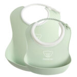 BabyBjorn – 2pcs Set Feeding Bib Set – Powder Green
