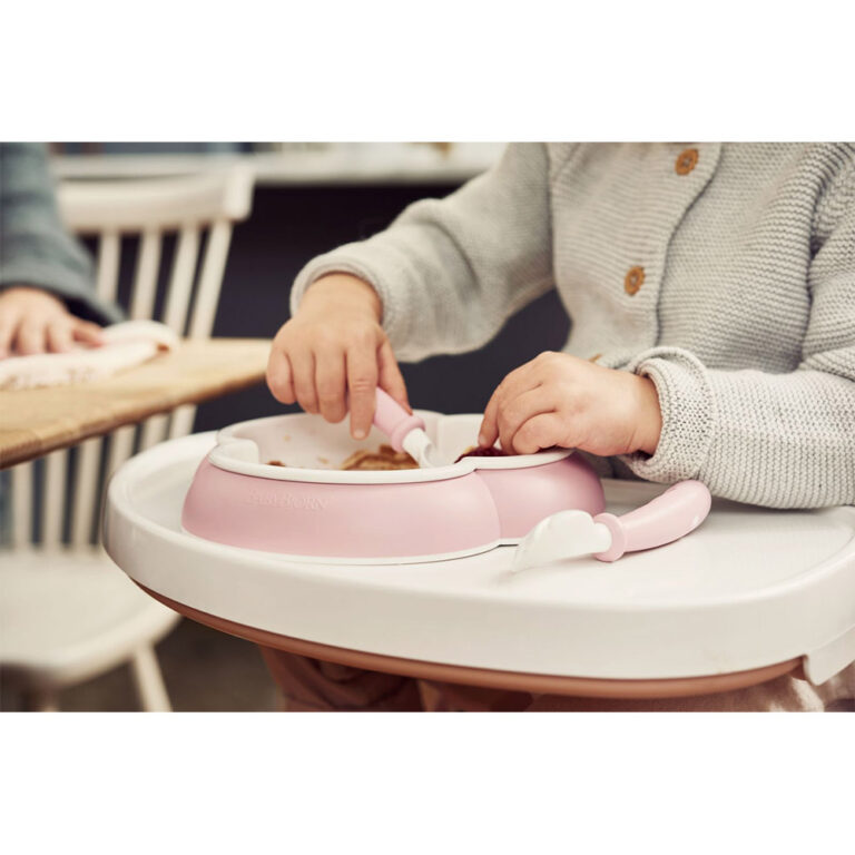 BabyBjorn- 4pcs Set Baby Feeding Set - Powder Pink
