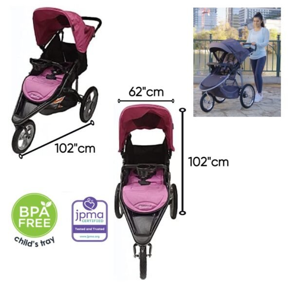 Babytrend Jogger Stroller (0-25kg) – Pink