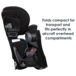 Babytrend Yumi 2-in-1 Folding Booster Car Seat – Aqua Tech, Adjustable Headrest, Side Impact Protection – 9M+