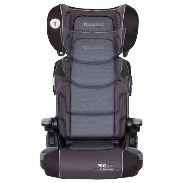 Babytrend 2-in-1 Protect Booster Seat – Grey Tech, 9M+, High-Back to No-Back, Side Impact Protection, Compact Fold
