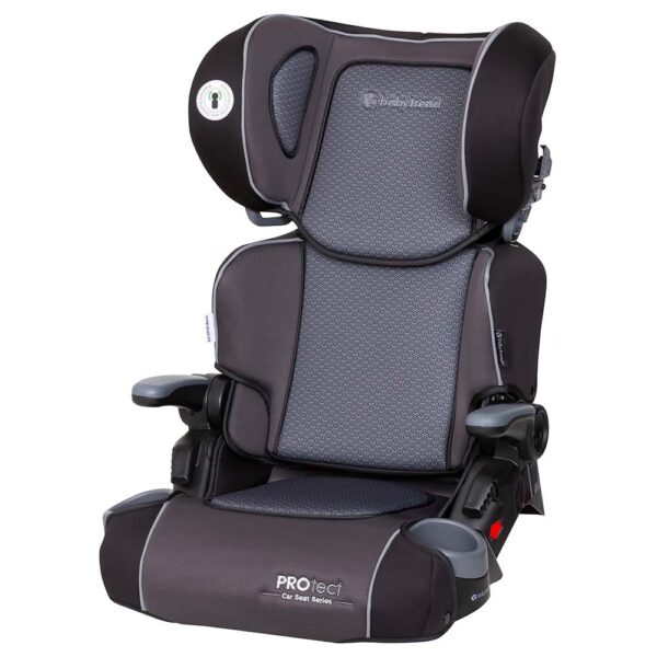 Babytrend 2-in-1 Protect Booster Seat – Grey Tech, 9M+, High-Back to No-Back, Side Impact Protection, Compact Fold