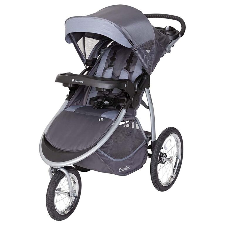 Babytrend Expedition Race Tec Jogger - Secure & Comfortable Stroller for 6mo-3yr, Ultra Grey with UPF 50 Canopy & Cup Holders
