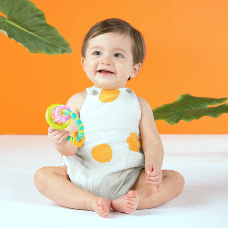 Bright Starts - Grab & Spin Rattle and Teether Toy