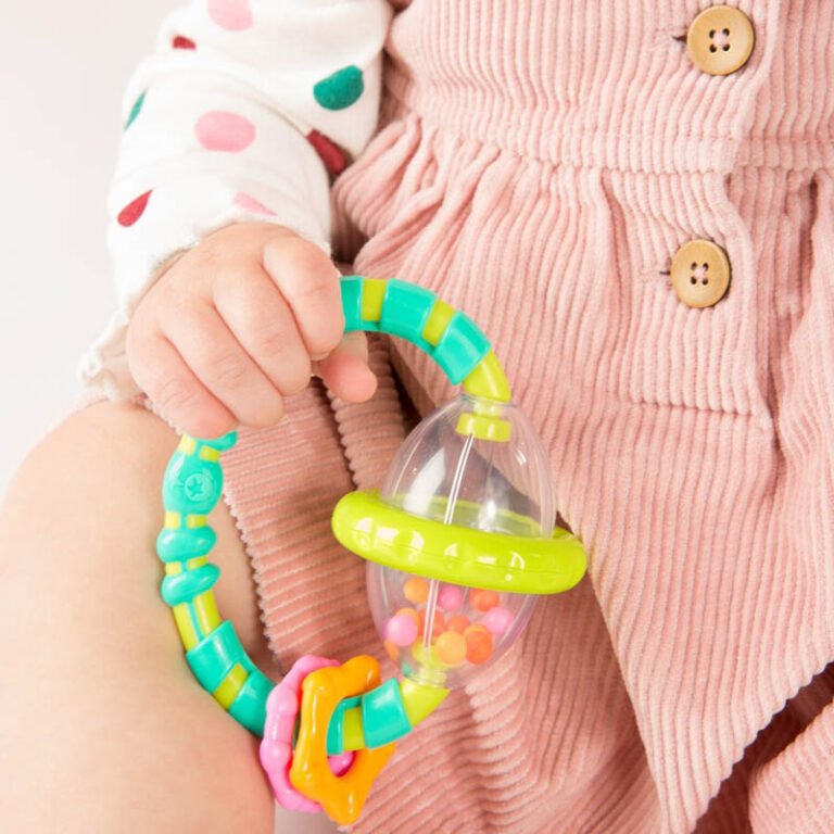 Bright Starts - Grab & Spin Rattle and Teether Toy