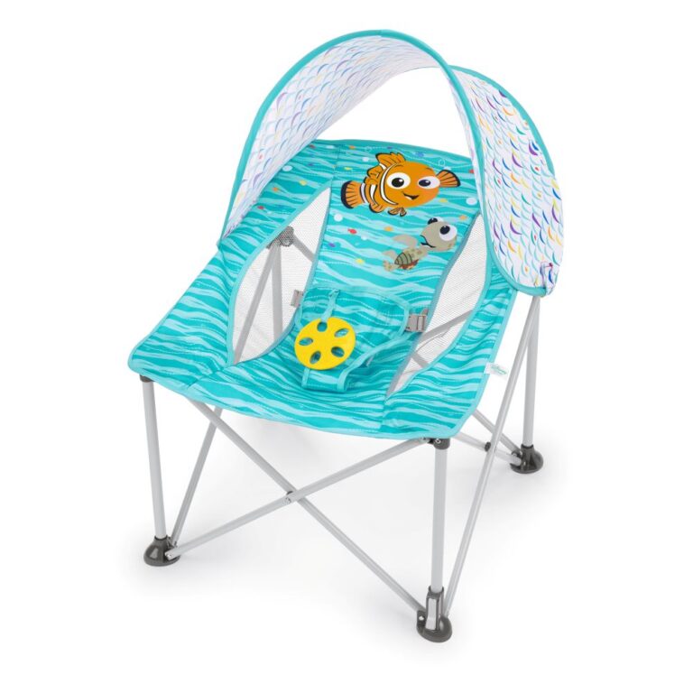 Bright Starts - Disney Pop ‘N Chill Travel Seat Finding Nemo, Newborn to 6 Months